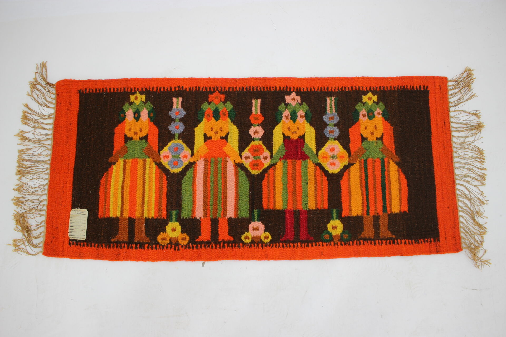 1960s Small Polish Wool Rug 132x51cm