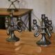 Pair of ceramic candlesticks, Sars-Poteries, 1950s