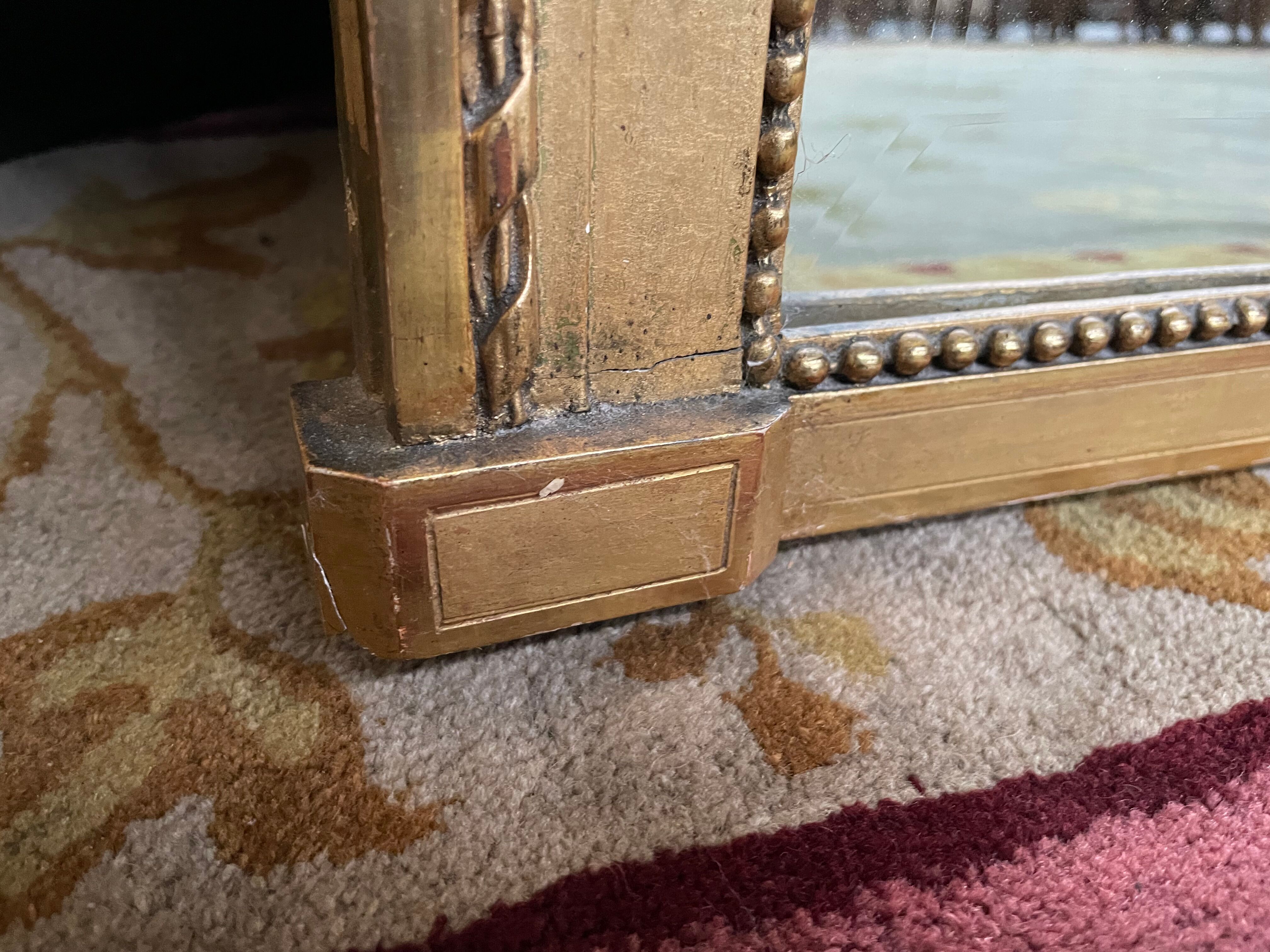 Gilded mirror louis XVI style 1900 era