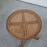 Sgabello da Pianoforte in Faggio Curvato e Paglia di Vienna