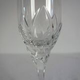 8 flûtes à champagne en cristal ciselé vintage