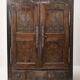 Antique carved wooden wardrobe