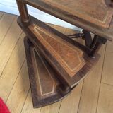 Wooden library staircase
