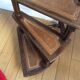 Wooden library staircase