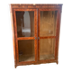 Solid wood display cabinet - walnut veneer