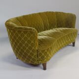1950s Mid Century Gold Banana Sofa, Denmark