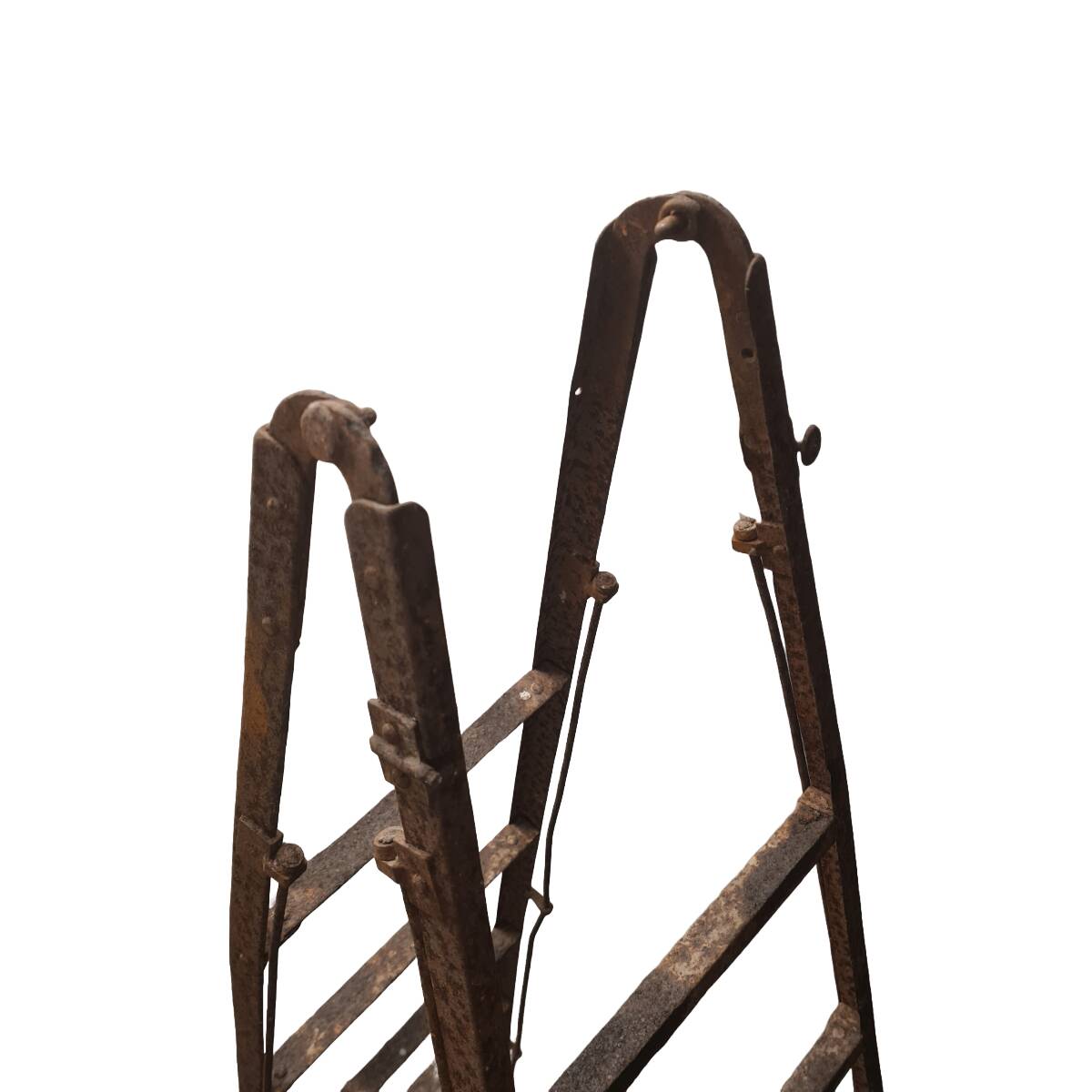 Old French Industrial Metal Ladder, early 1900s