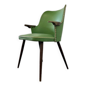 Chaise rockabilly verte vintage
