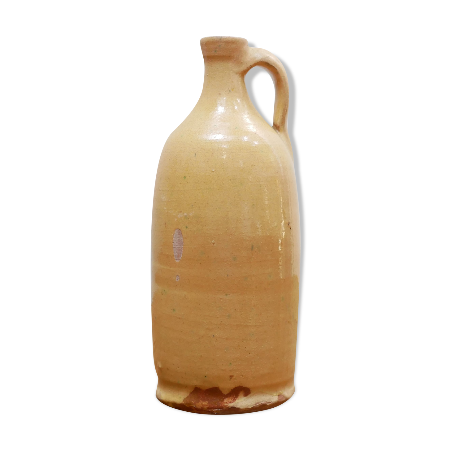Vintage glazed terracotta bottle