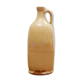 Bouteille vintage en terre cuite émaillée