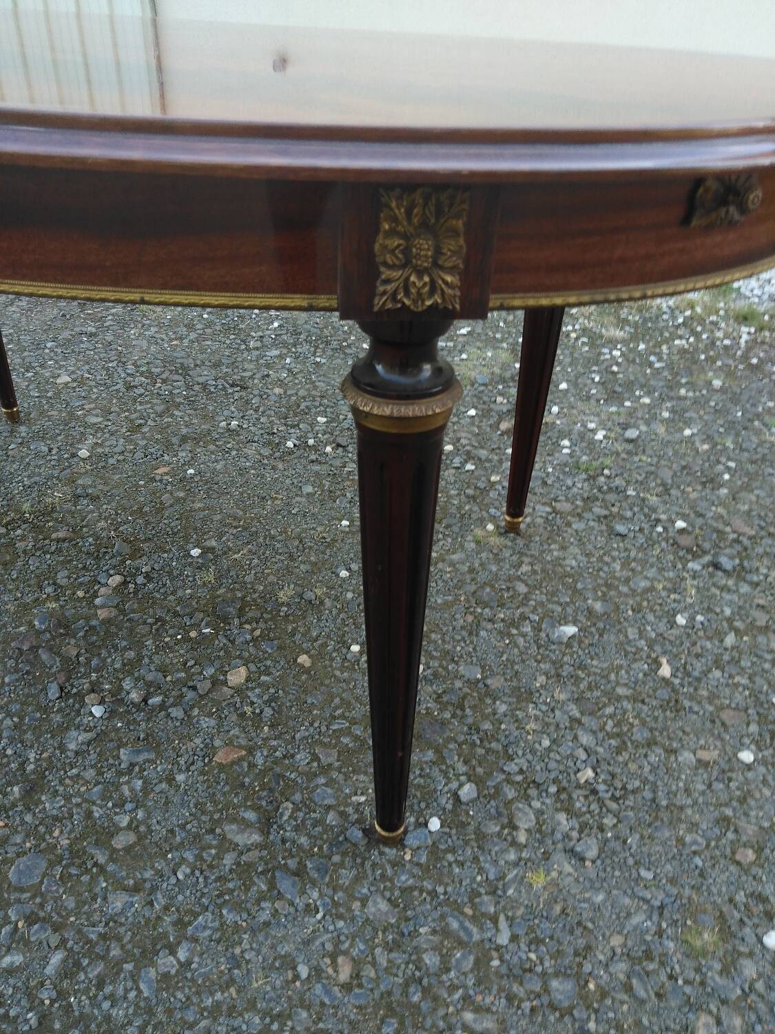 Louis XVI style oval table from the 70s