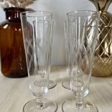 Set of 4 vintage champagne glasses