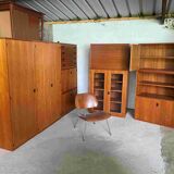 Storage unit module A (B) in Scandinavian teak from the 60s