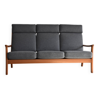 Canapé du milieu du siècle par Juul Kristensen, retapissé, tissu Kvadrat Tonica