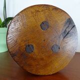 Brutalist wood tripod foot stool