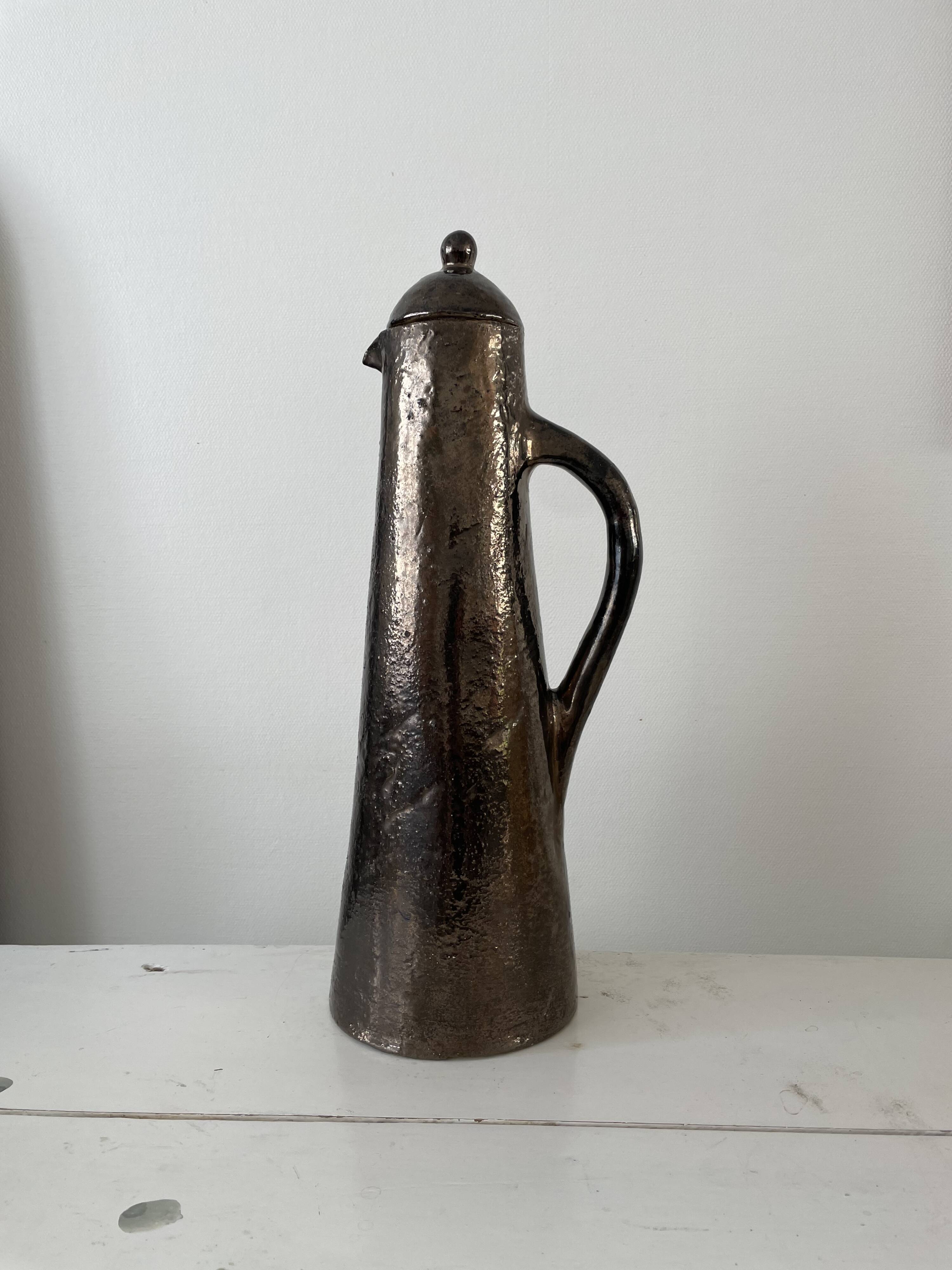 Large handmade ceramic jug, 1975