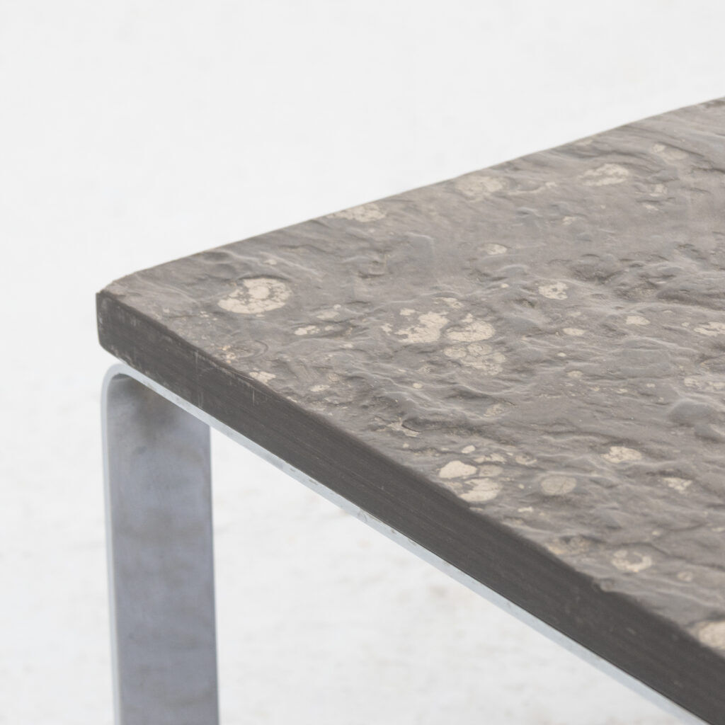 Table basse en ardoise Draenert des années 1970