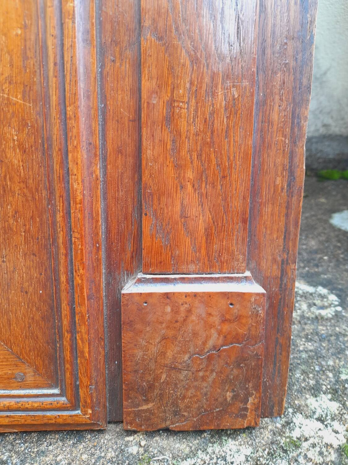 Pair of carved oak cabinet doors