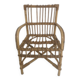 Chaise enfant en rotin vintage 1960 Louis Sognot - chaises enfant