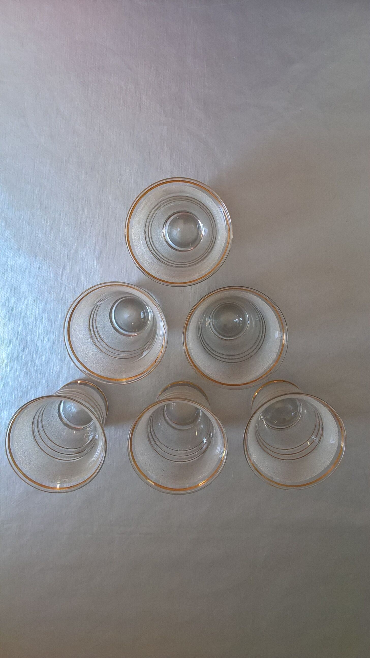 Lot of 6 vintage granite lenses, 50s