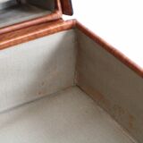 Set three vintage leather suitcases