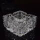 Pair of ashtrays, cut crystal glass, bohemia in the 1960's