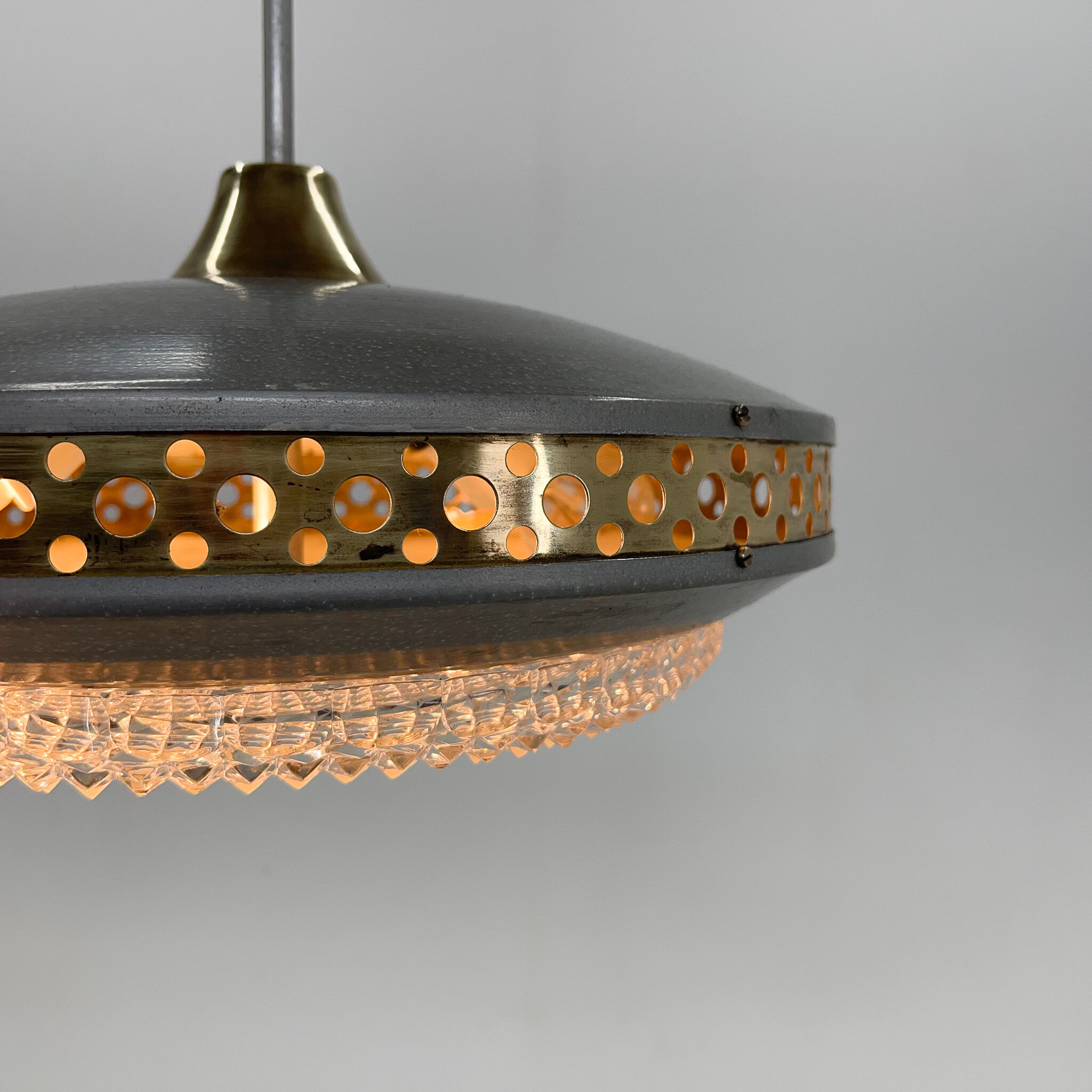 Space age metal pendant by Ludib Bratislava, Czechoslovakia, 1960's