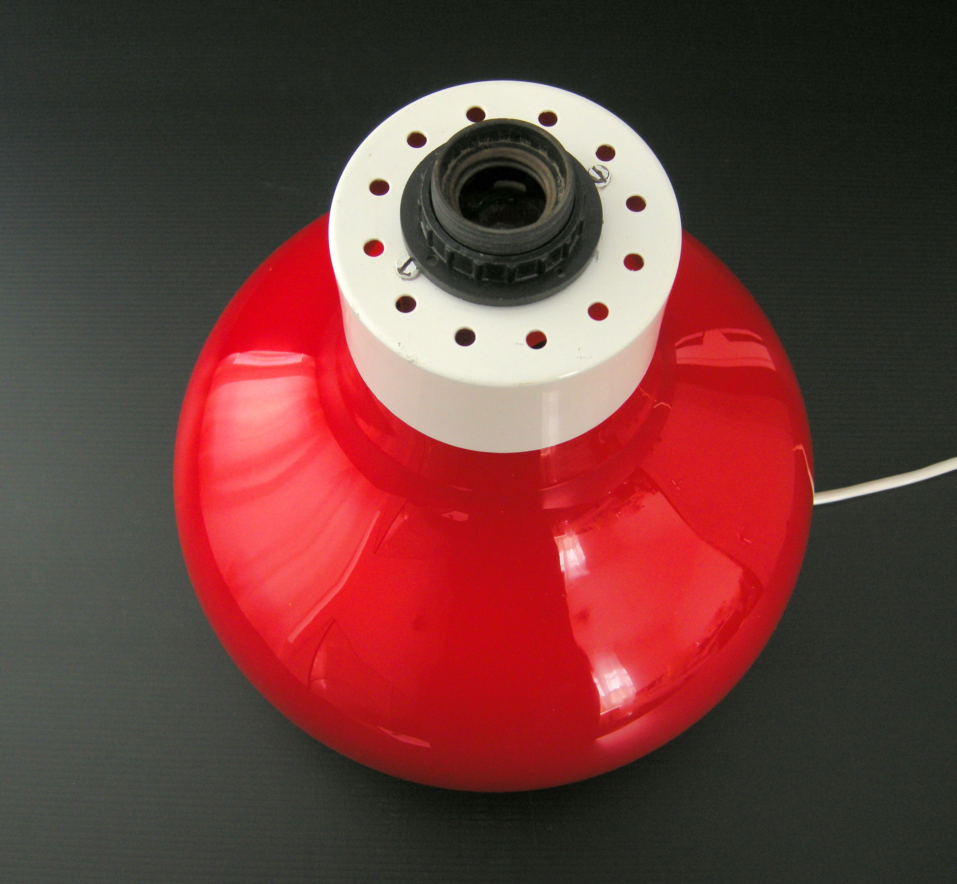 Luminous lamp foot in vintage glass 1970