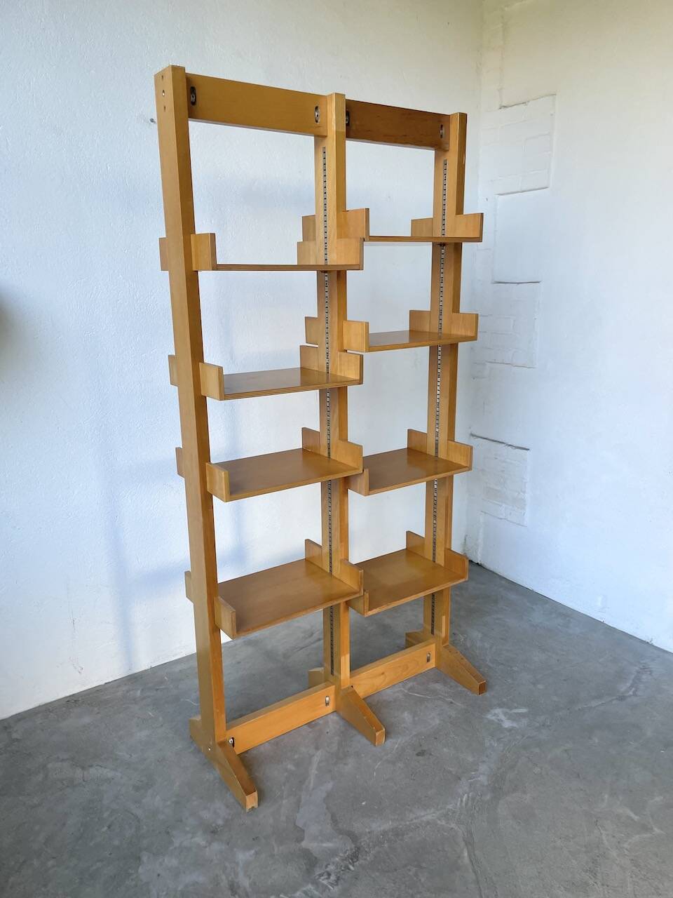 Bookcase on solid beech legs from the 80s