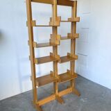 Bookcase on solid beech legs from the 80s