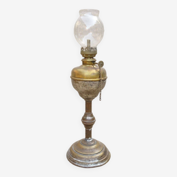 Ancien lampe à essence sur pied bruleur M.B. Maris et Besnard