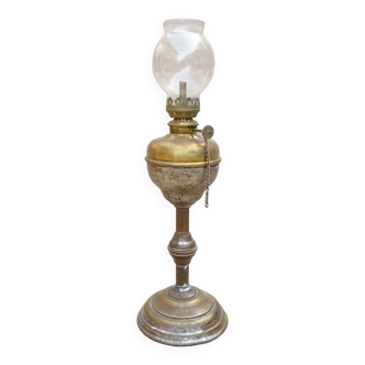 Ancien lampe à essence sur pied bruleur M.B. Maris et Besnard