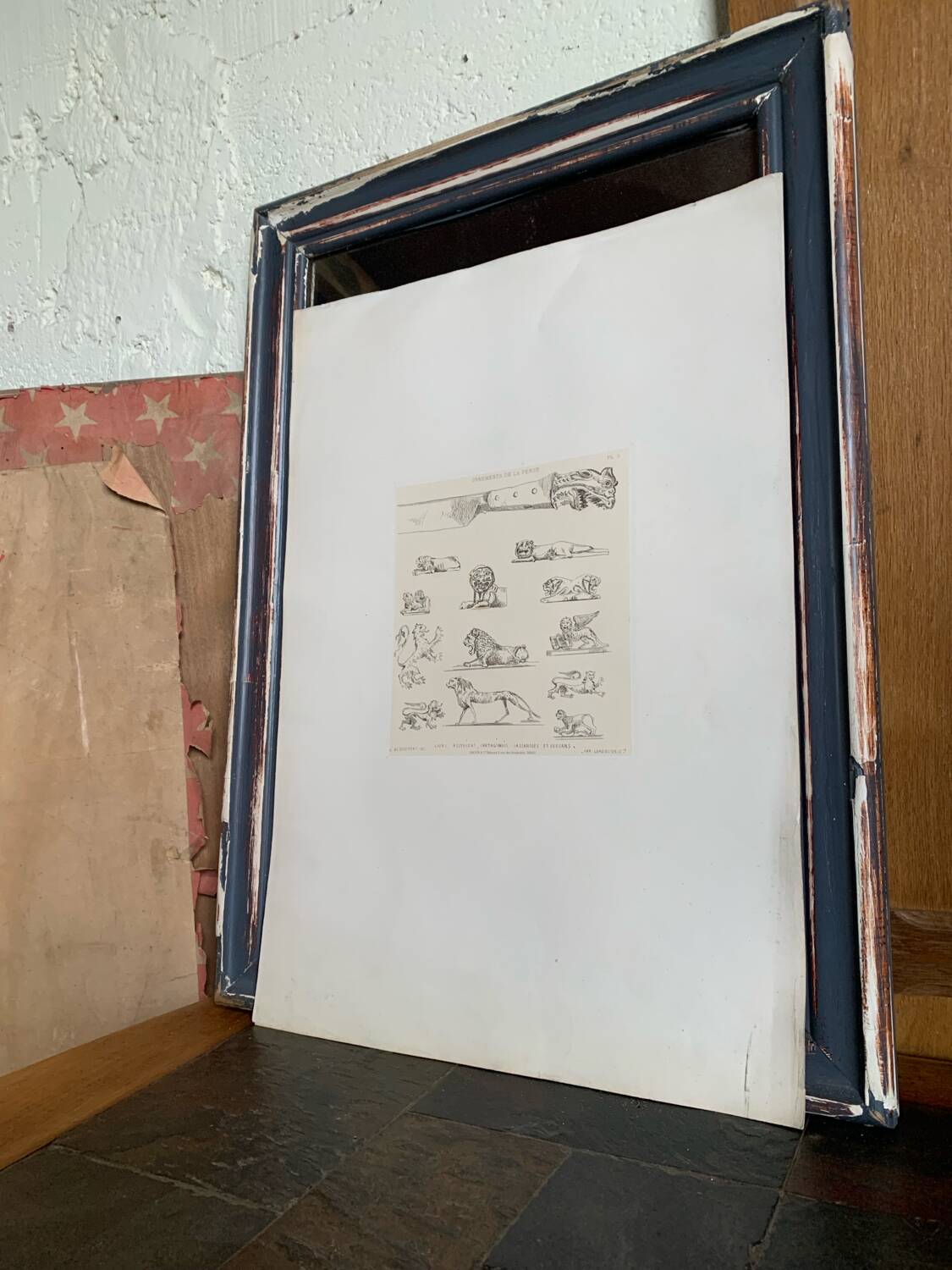 Lithographie ancienne orientale - Ornements de la Perse