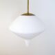 Large opaline pendant / modern brass mid-century ASEA Sweden, 1940s