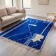 Tapis marocain berbère bleu en laine 200cmx300cm