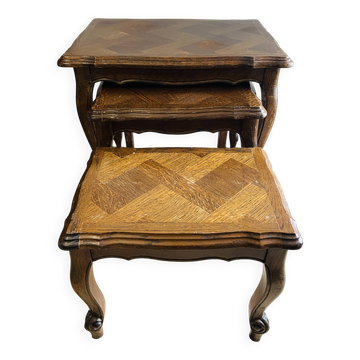 Nest of tables in wood, Louis XV style