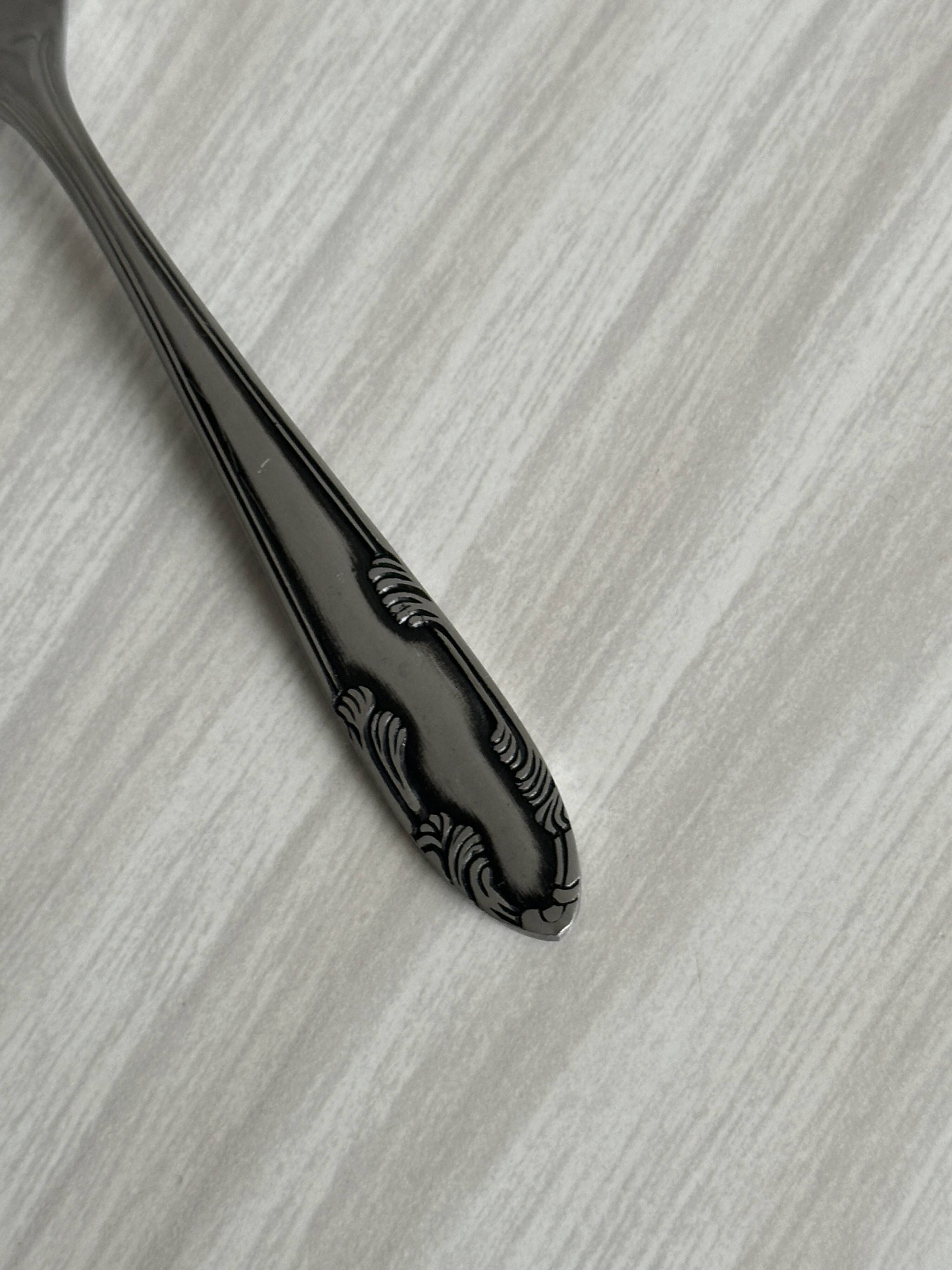 6 small silver plated metal dessert forks