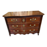 Louis XV curved chest of drawers