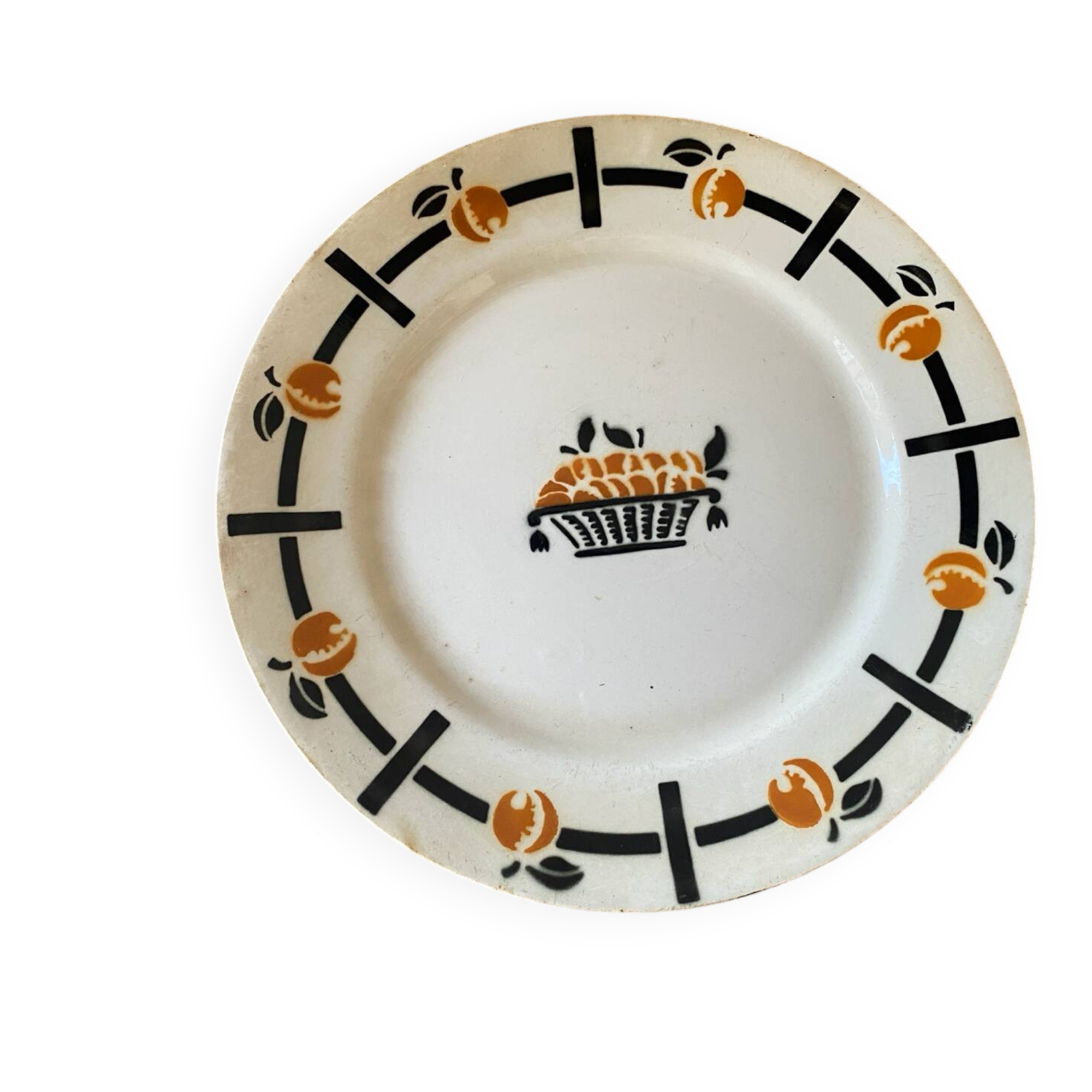 Assiette plate Badonviller modèle Doc ancienne