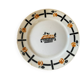 Assiette plate Badonviller modèle Doc ancienne
