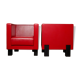Poltrona Frau - Pair of armchairs in red leather and black beech - 2006 - IT.