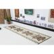 1970s vintage Turkish Oushak handmade wool cotton white runner rug 98x320