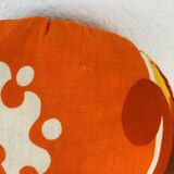 Vintage round 70's flower cushion