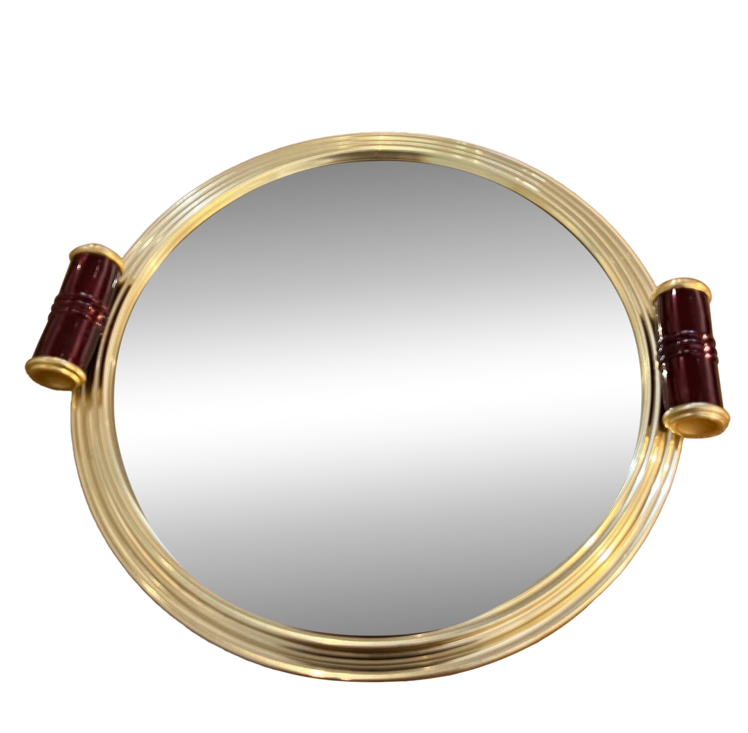 Golden mirror plateau Art Deco diameter 34cm