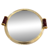 Golden mirror plateau Art Deco diameter 34cm