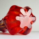 Mid-century red glass vase, Italy, 1970s