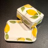 Lemon décor butter dish