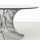 Table basse en fil métallique vintage