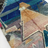 Moroccan Berber carpet boujaad brown with colorful patterns 299x193cm