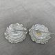 Crystal and silver metal saleron vintage 1950